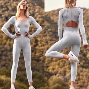 FP Movement Movement Free People Good Karma Long Sleeve Onesie In Gray | Sz XS/S